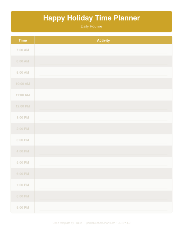 Happy Holiday Time Planner preview