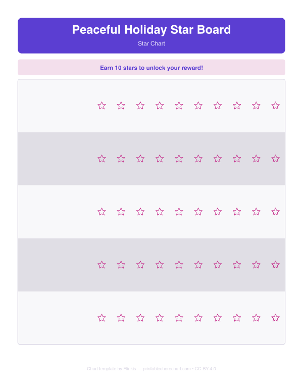 Peaceful Holiday Star Board preview