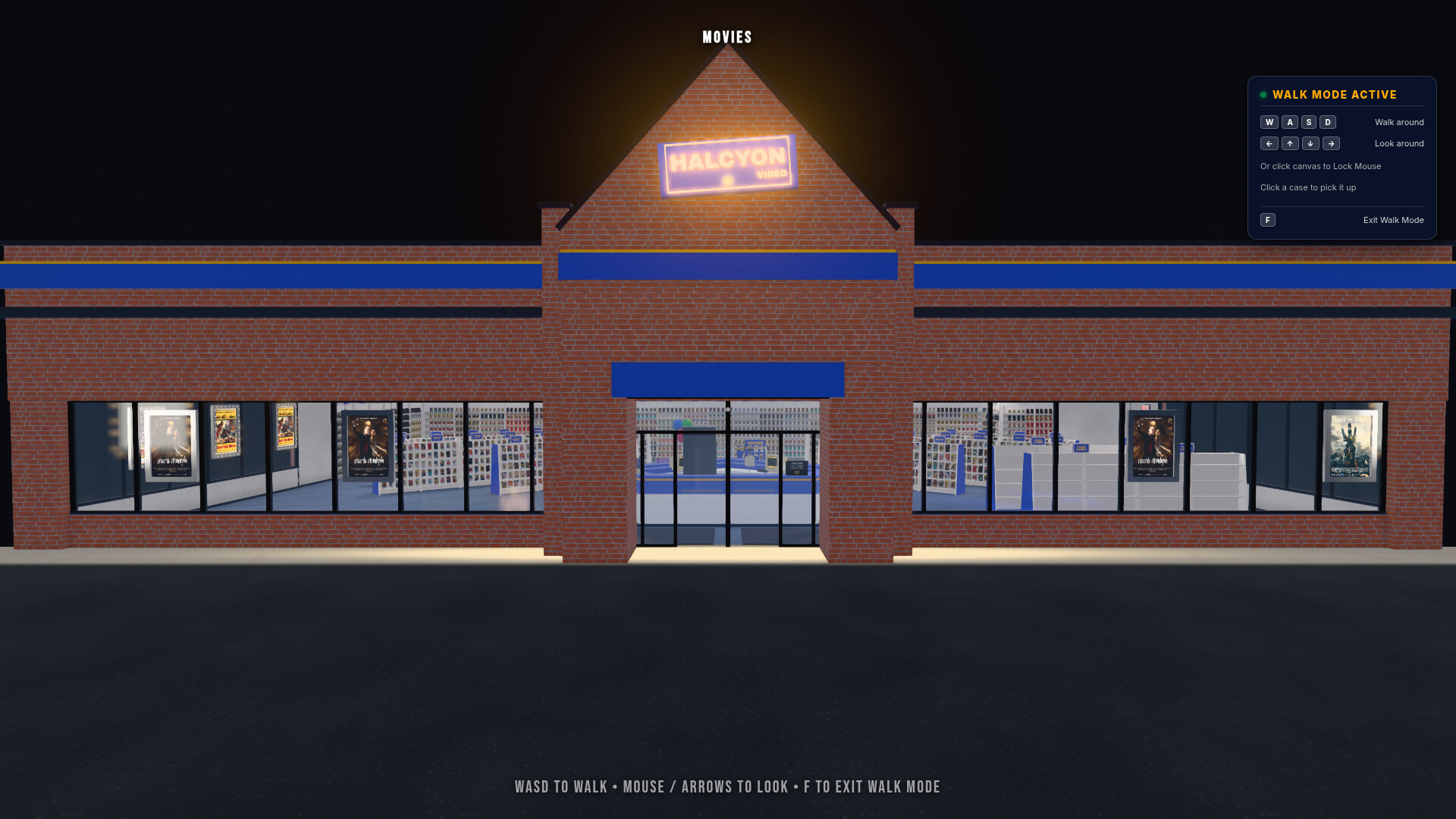 The same store at night