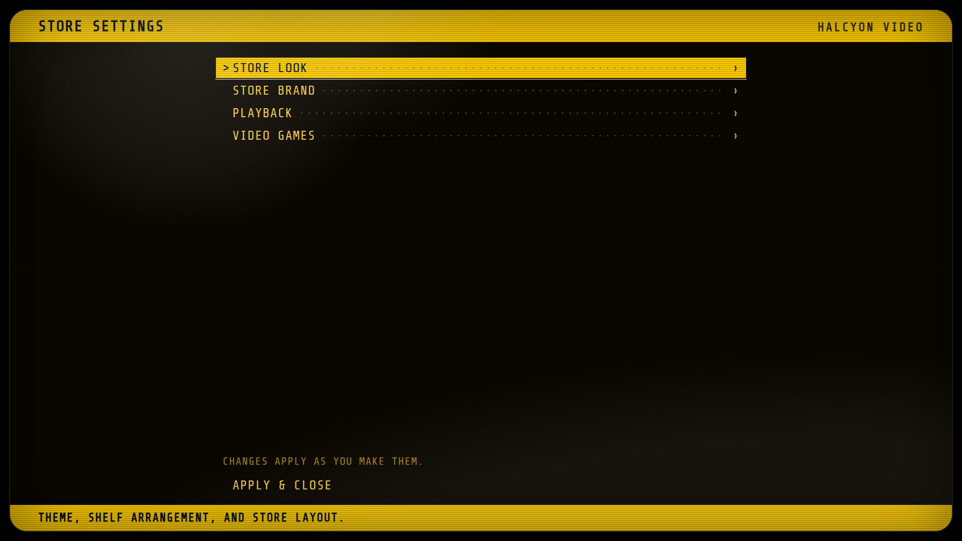 Store Settings