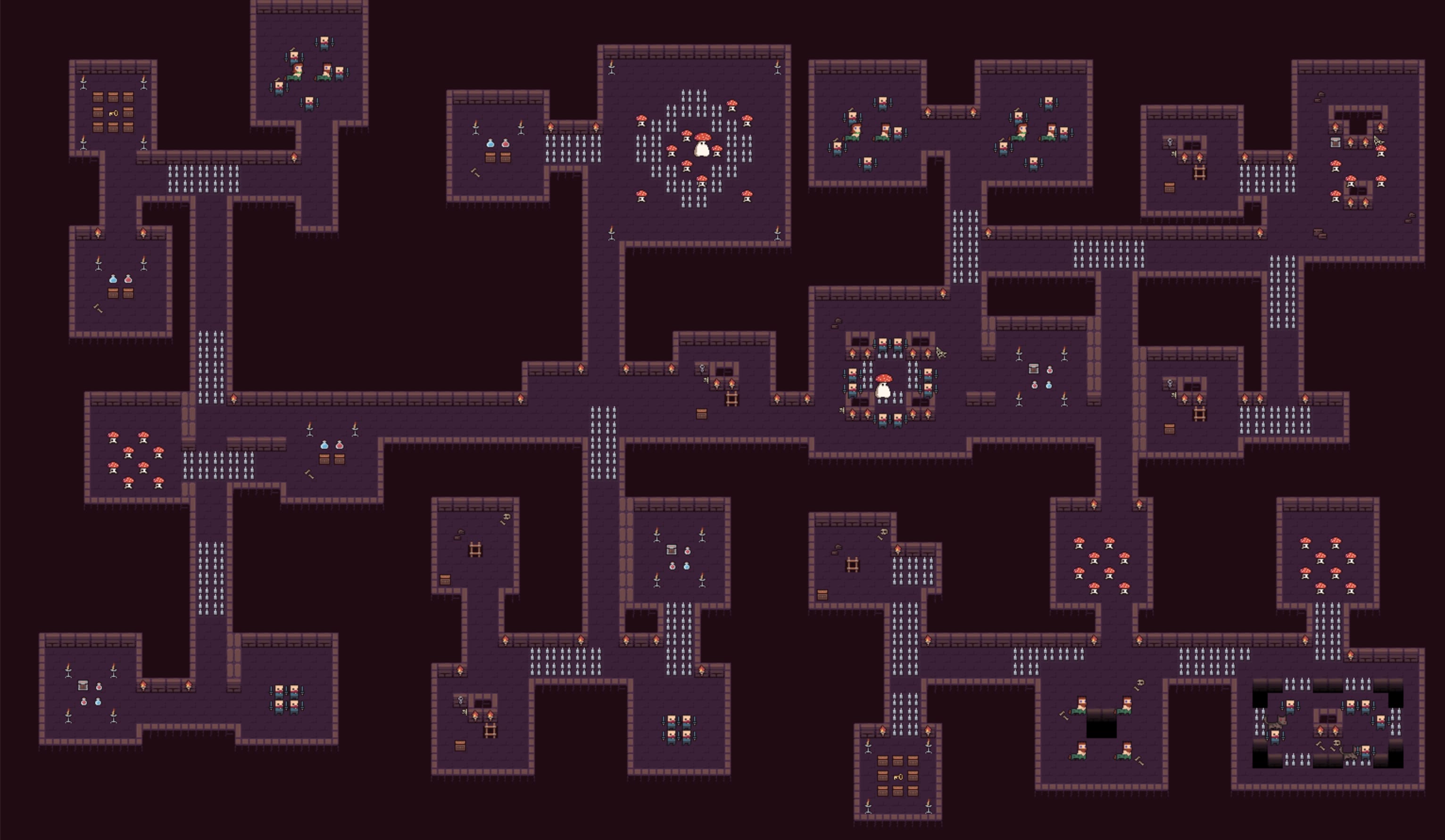 Screenshot of a generated dungeon