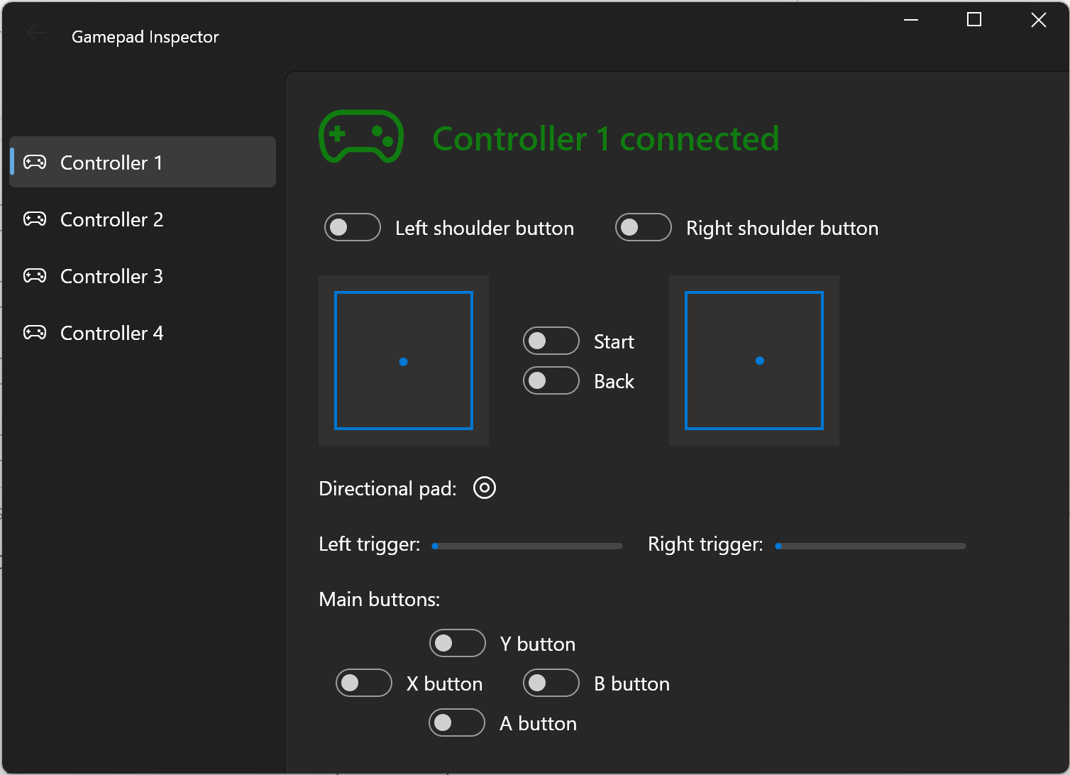Gamepad Inspector Demo