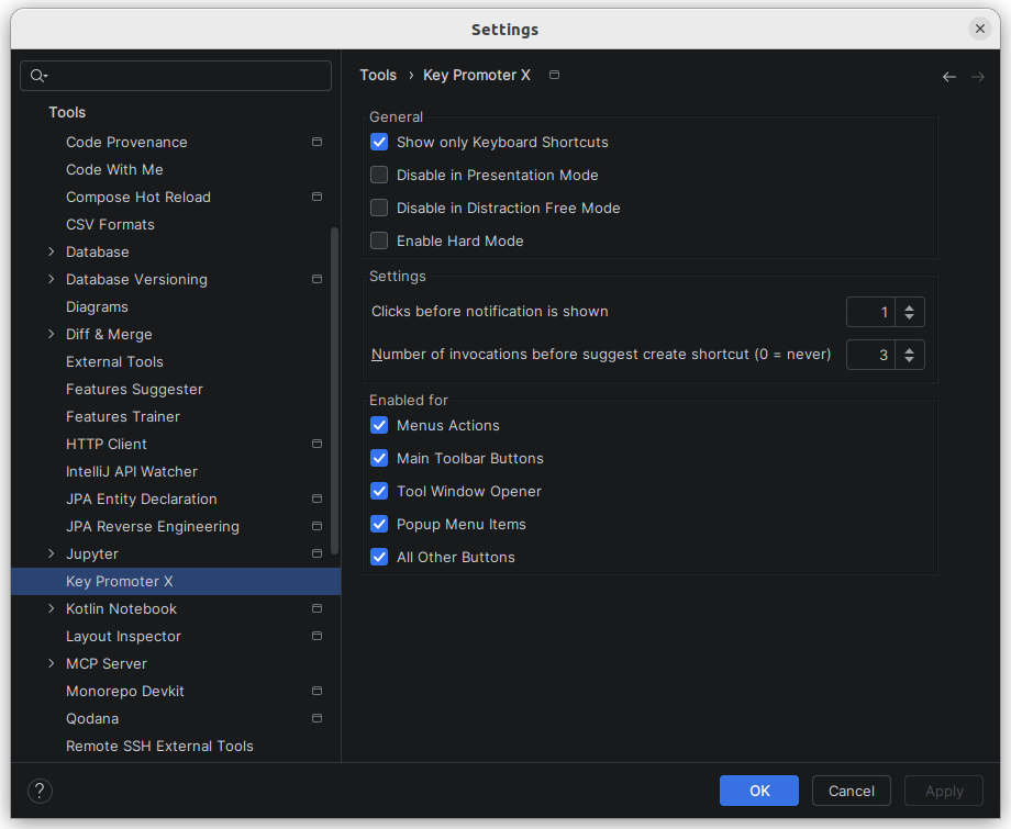 Settings Panel