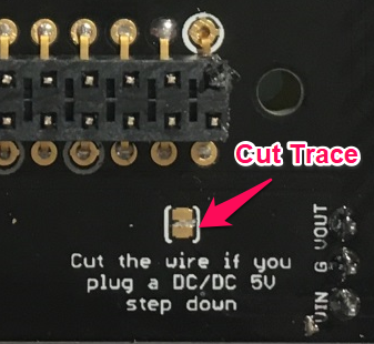 Cut Trace to Power with DC DC Step Down