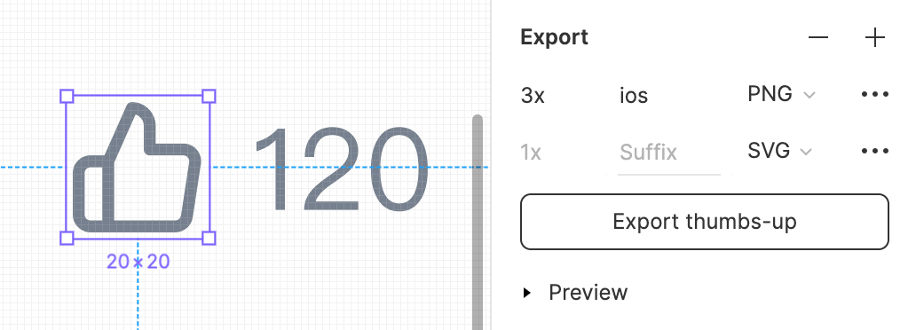 Export settings