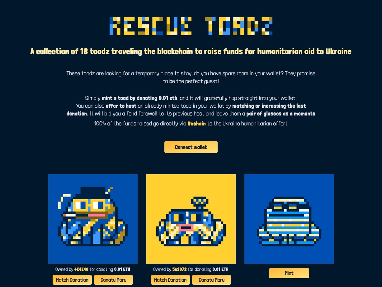 Rescue Toadz Website