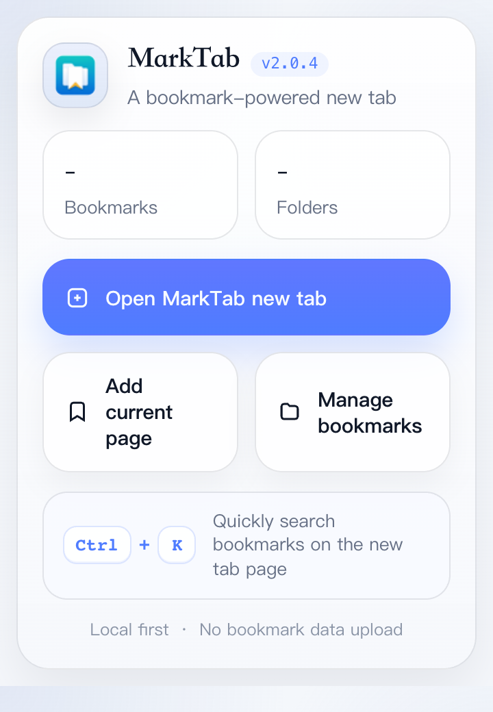 MarkTab toolbar popup quick panel