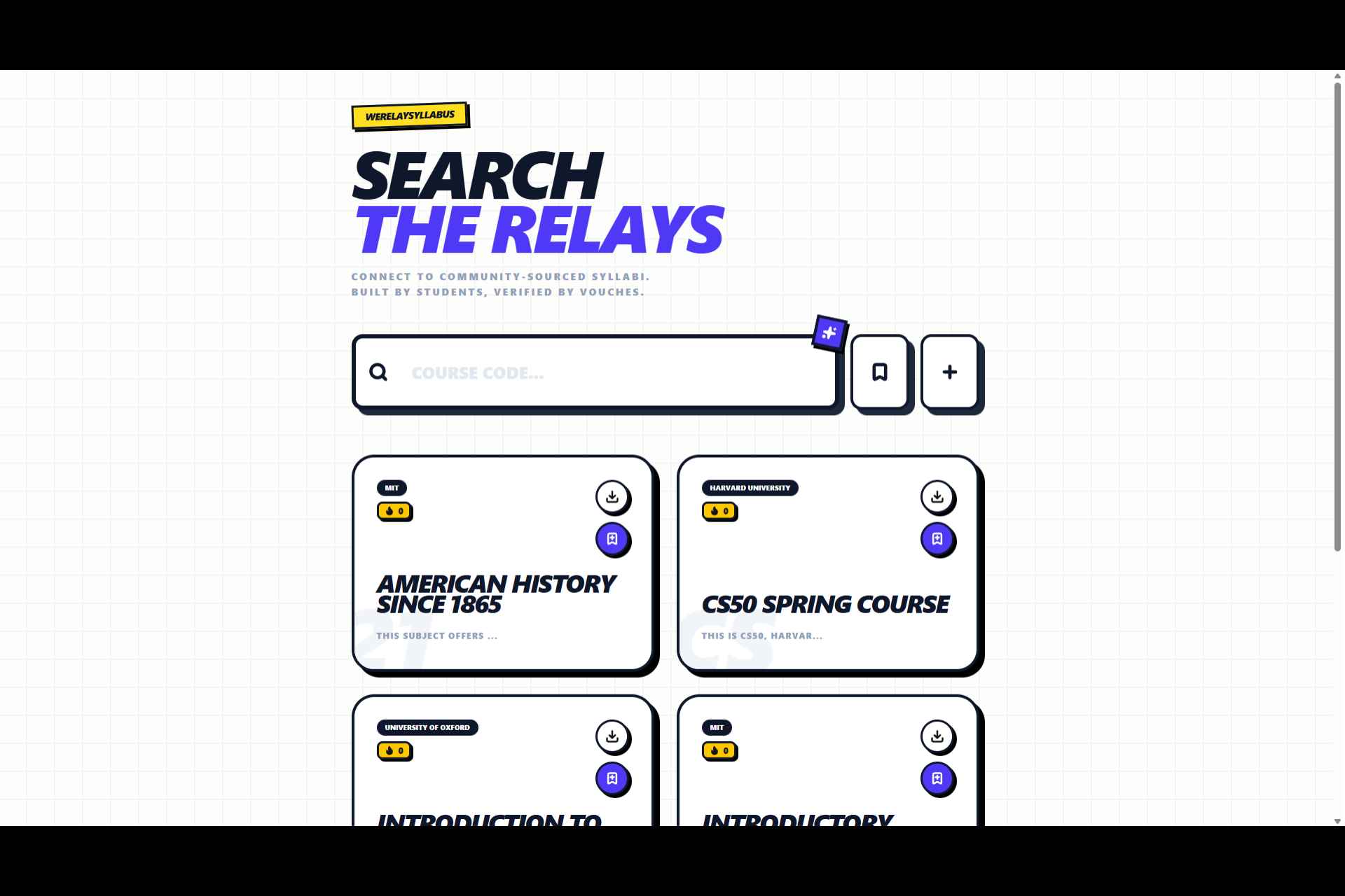 WeRelaySyllabus Search