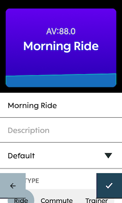SDK post-ride card
