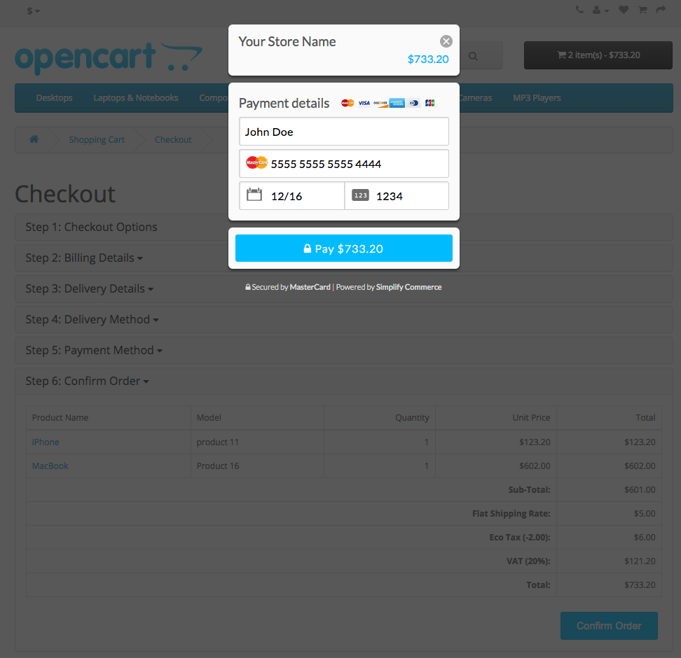 Hosted Payments Checkout View