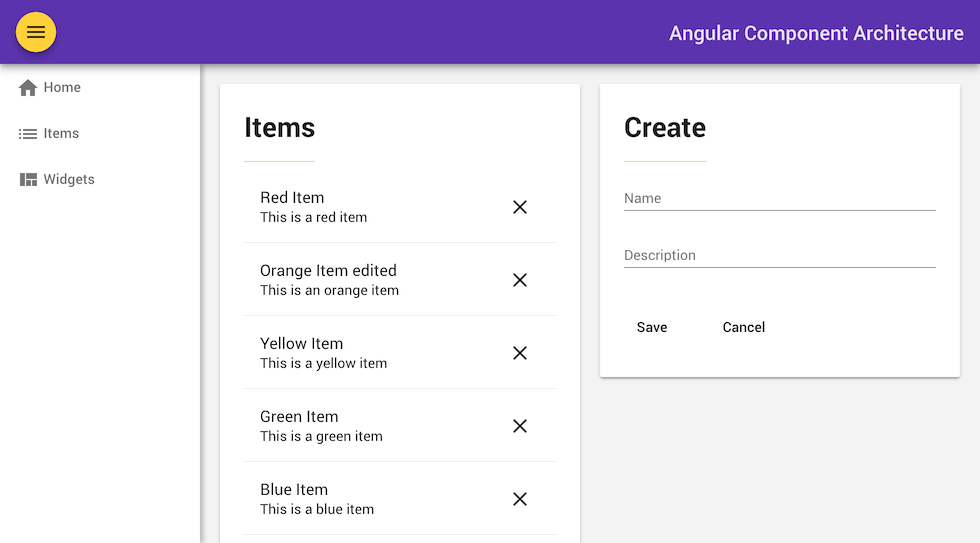 Angular Component Architecture App