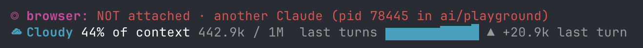 token-weather, usage-meter and other Claude Code status lines stacked above the prompt