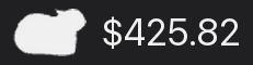 Cat spinning next to today's cost in the menu bar