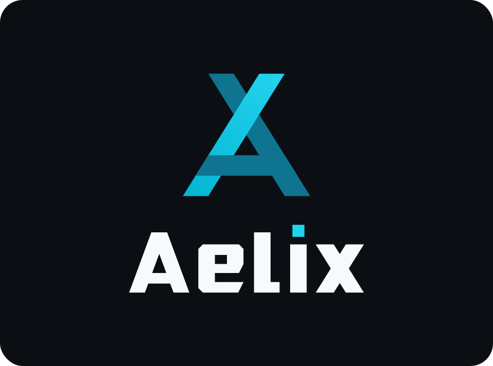 Aelix — the A×X mark above the Aelix wordmark