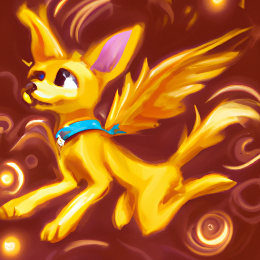 cute magical flying dog - Variation 2