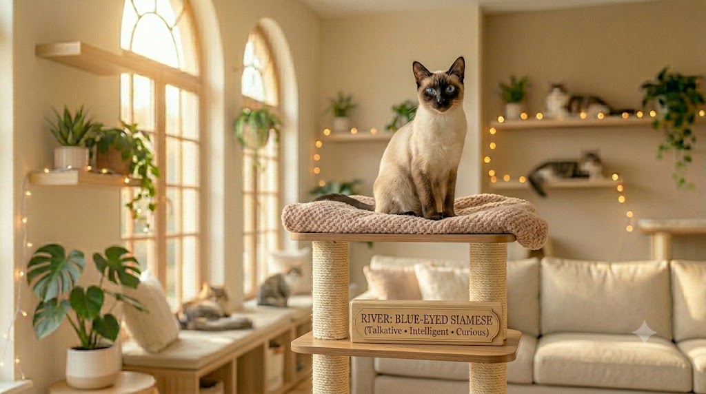 River, a siamese cat at Purr Heaven