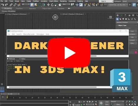 youtube video thumbnail for dark mode listener in 3ds max