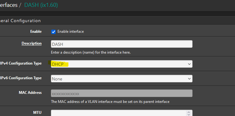 Pfsense Interface