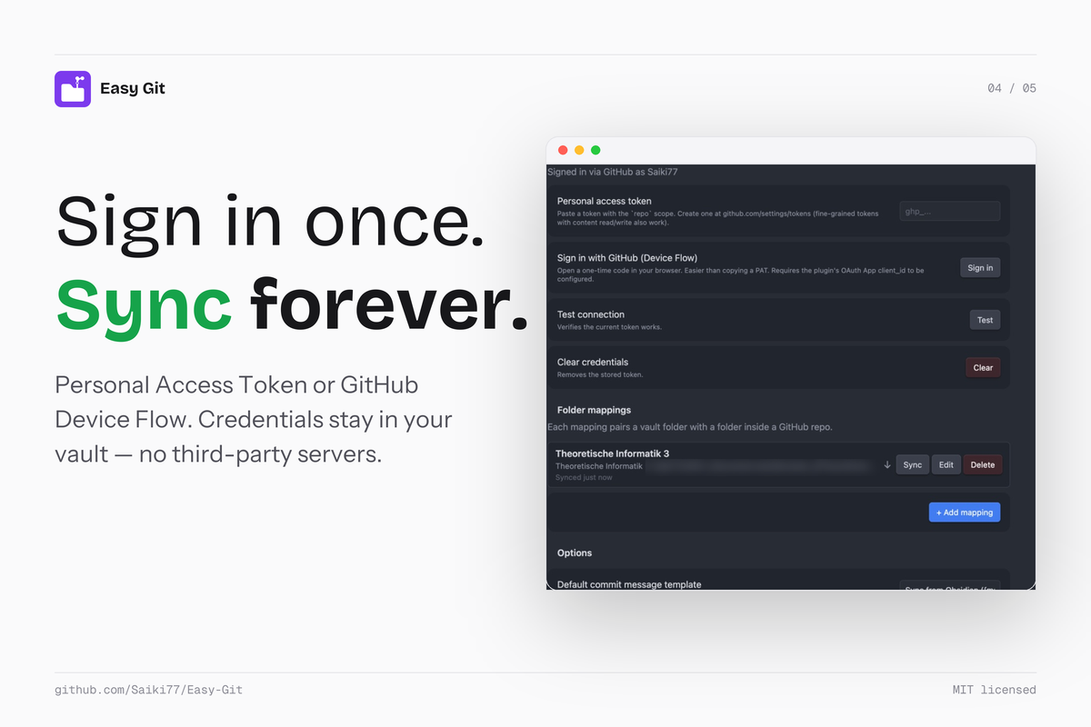 Sign in once. Sync forever.