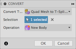 Convert Mesh Dialog