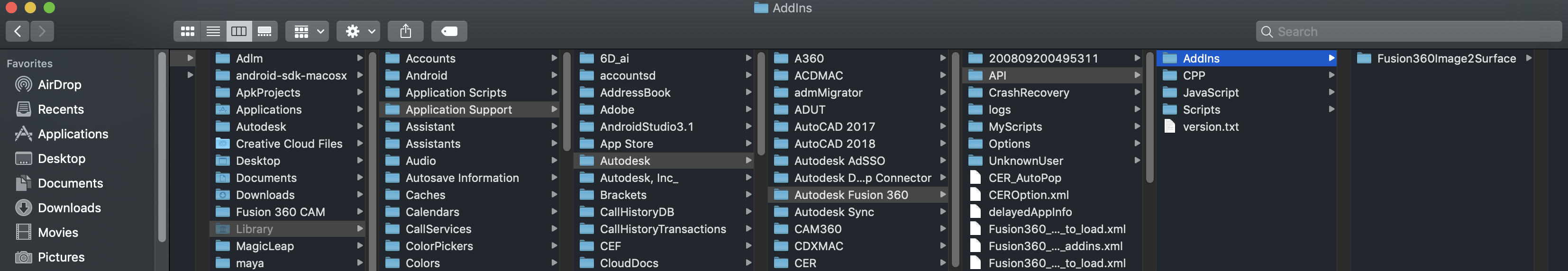 Fusion 360 Addins Folder