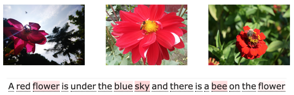 Search results for "A red flower is under the blue sky and there is a bee on the flower"
