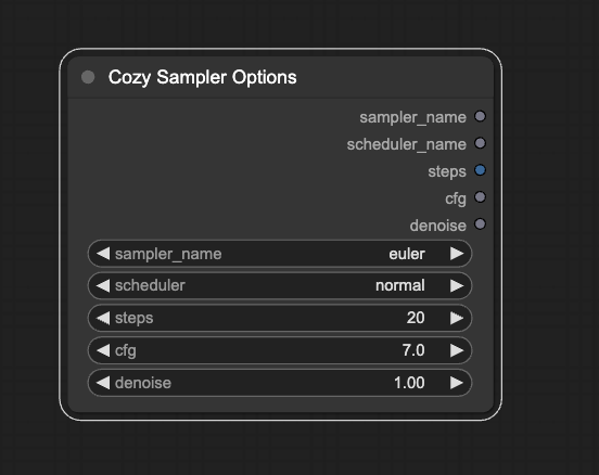 ComfyUI Sampler Options Node