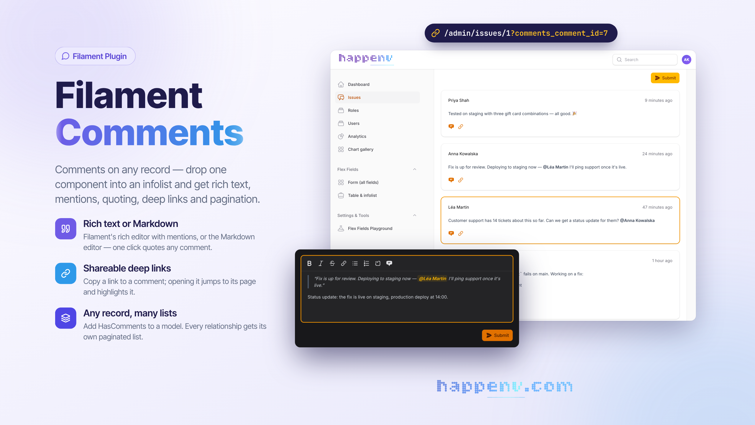 Filament Comments