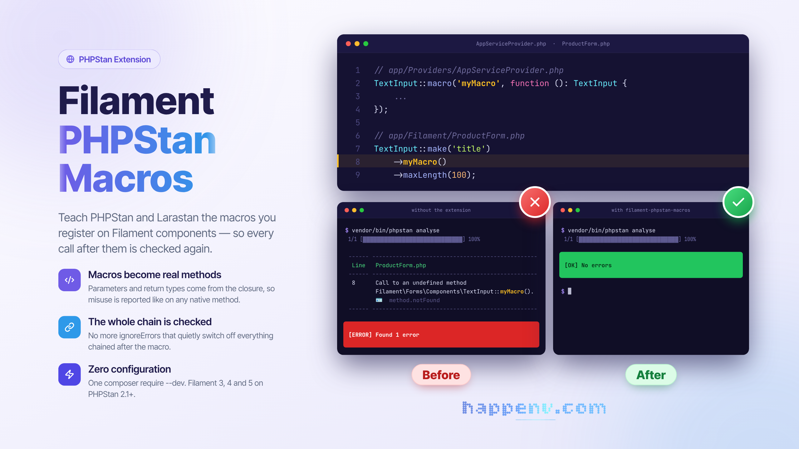Filament PHPStan Macros
