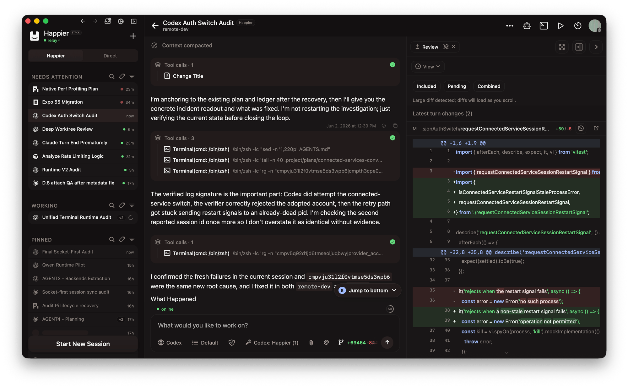 Happier desktop client