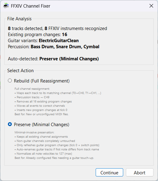 Fix X|V Channels - mode selection