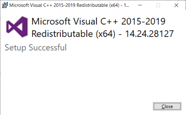 Redistributable installed