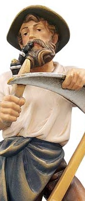 Handgeschnitzte Bauernfigur