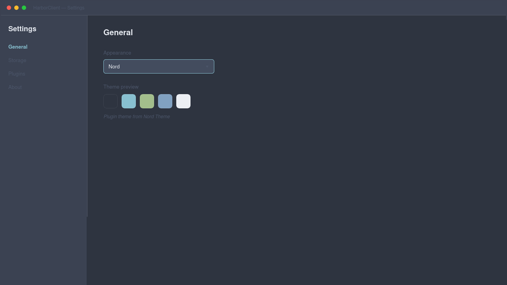 Screenshot of Nord Theme