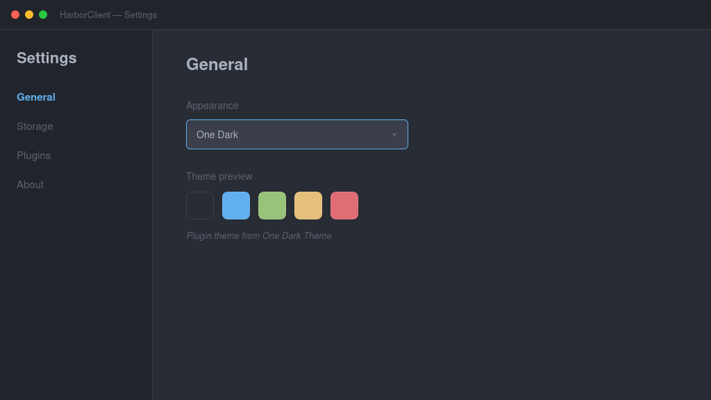 Screenshot of One Dark Theme
