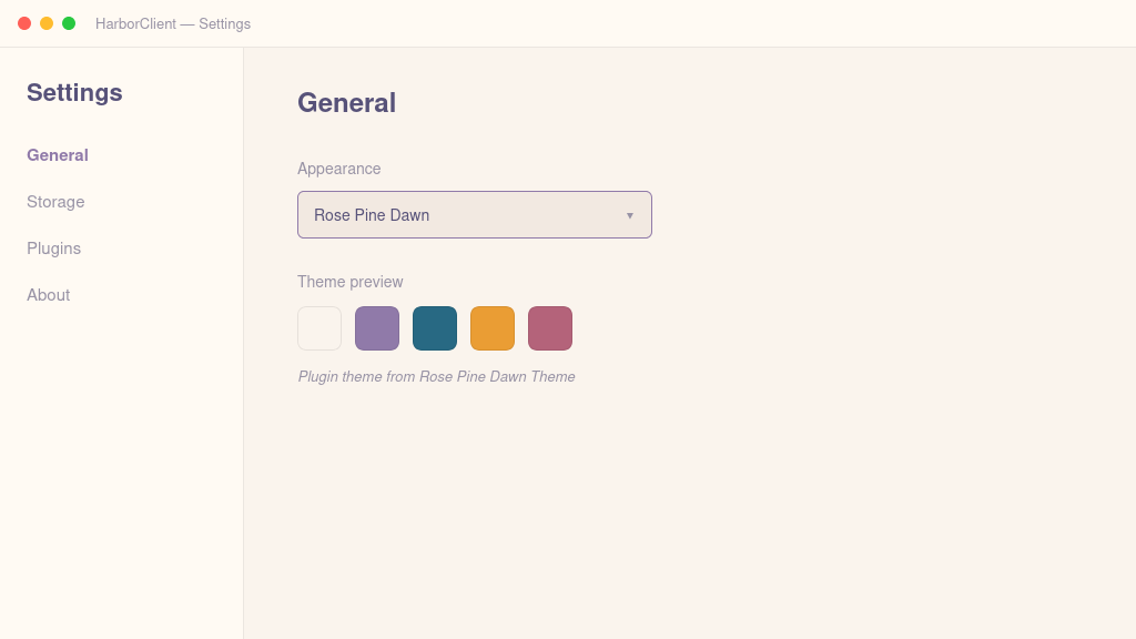 Screenshot of Rose Pine Dawn Theme