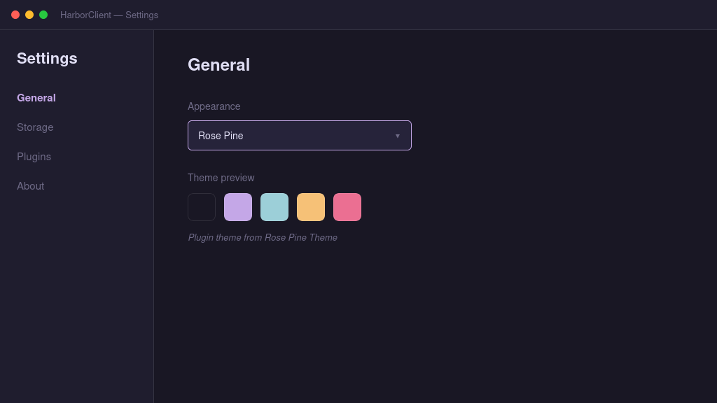 Screenshot of Rose Pine Theme