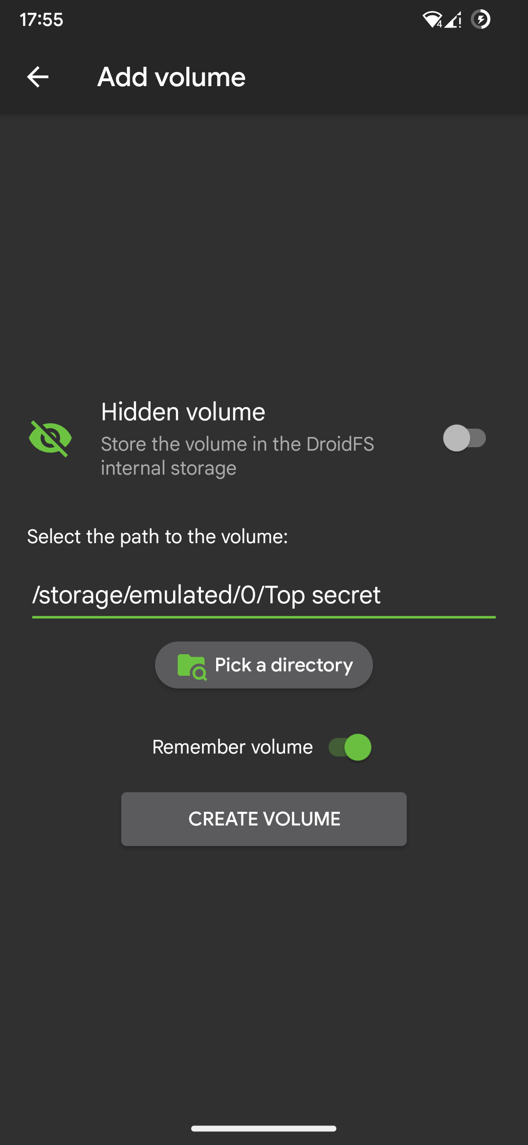 Screenshot 4 of DroidFS — opens full size