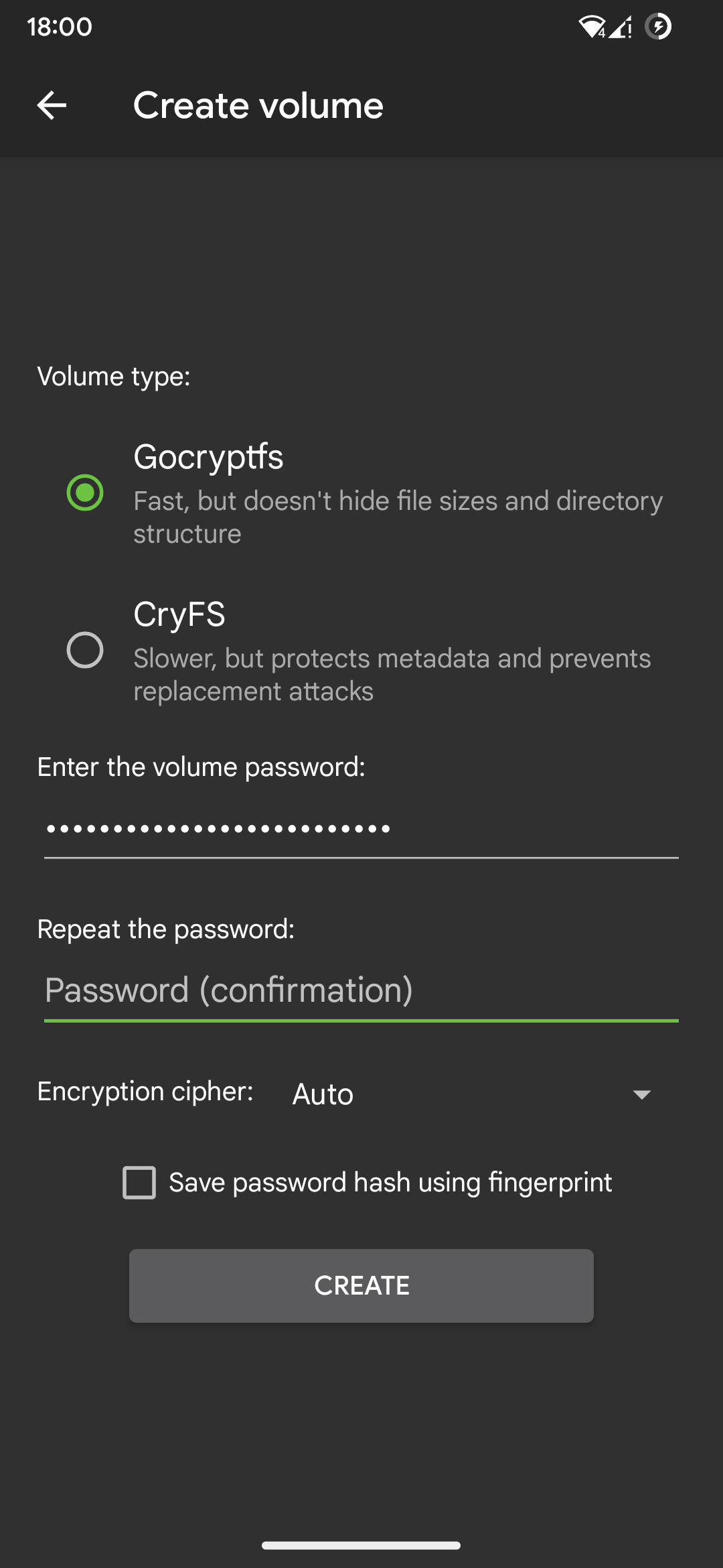Screenshot 6 of DroidFS — opens full size