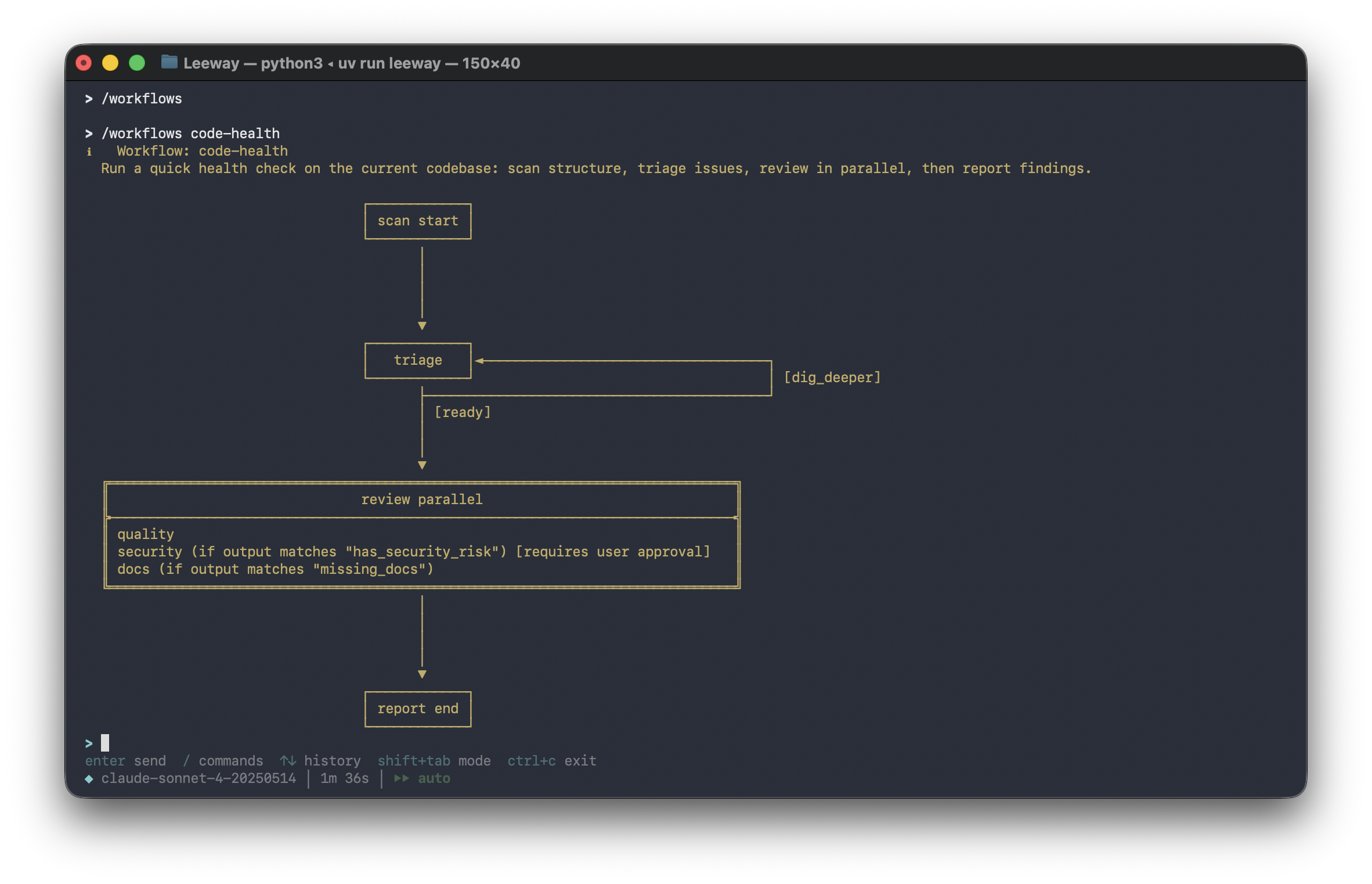 Code-health workflow graph