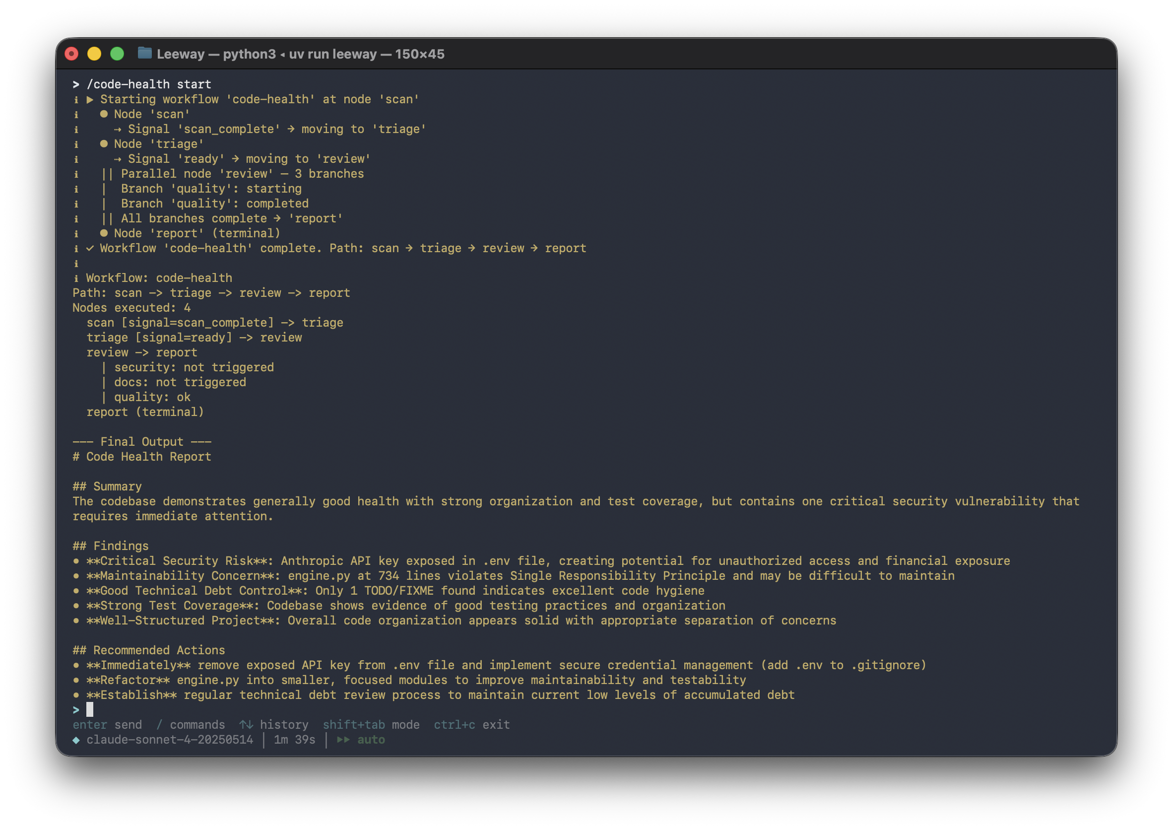 Workflow execution progress