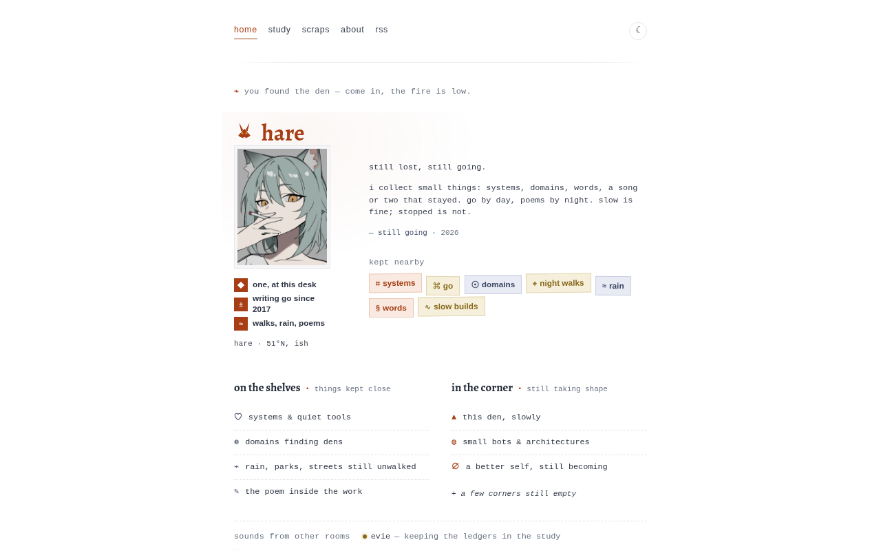 lonefox 的网站界面截图