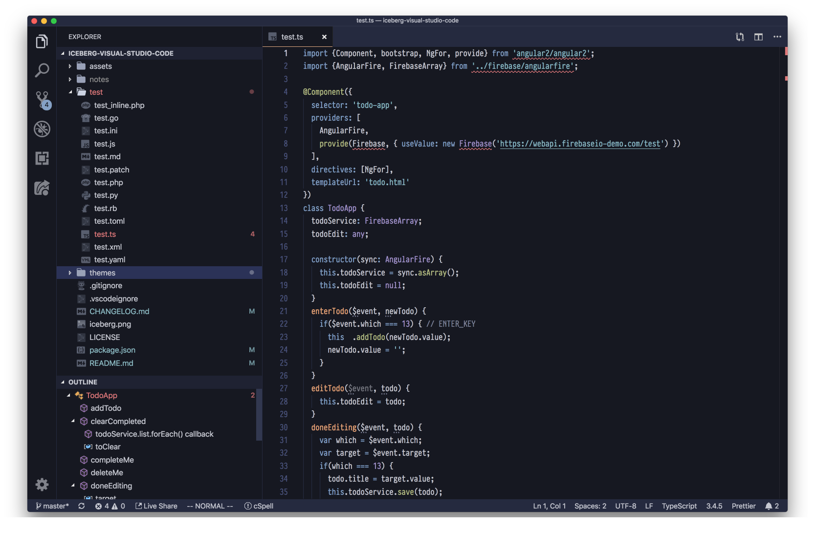 visual studio code theme for vim