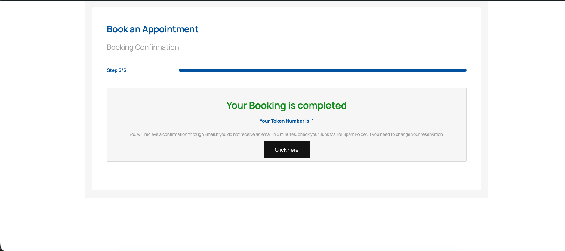 frontend success Page