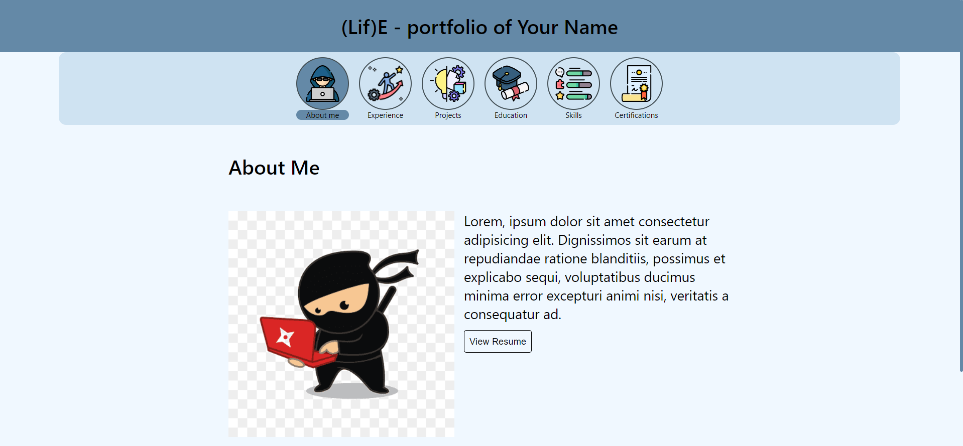 Life-folio 网站模板截图