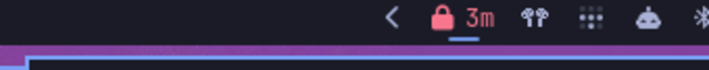 The bar widget while a block is running