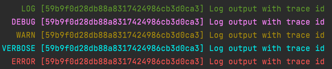 Example trace output