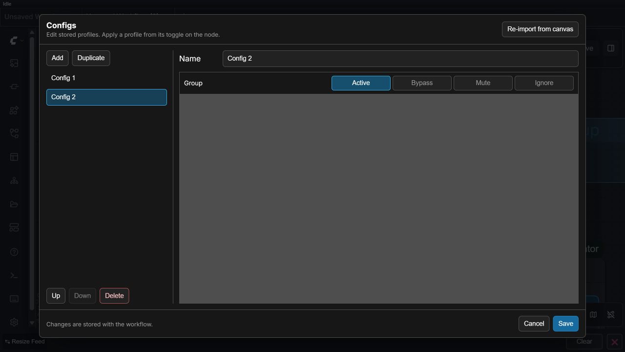 Config SelectorX configurations