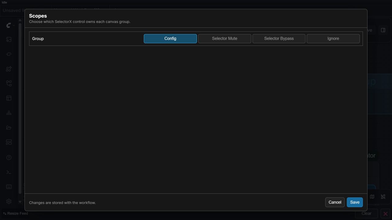 Config SelectorX scopes