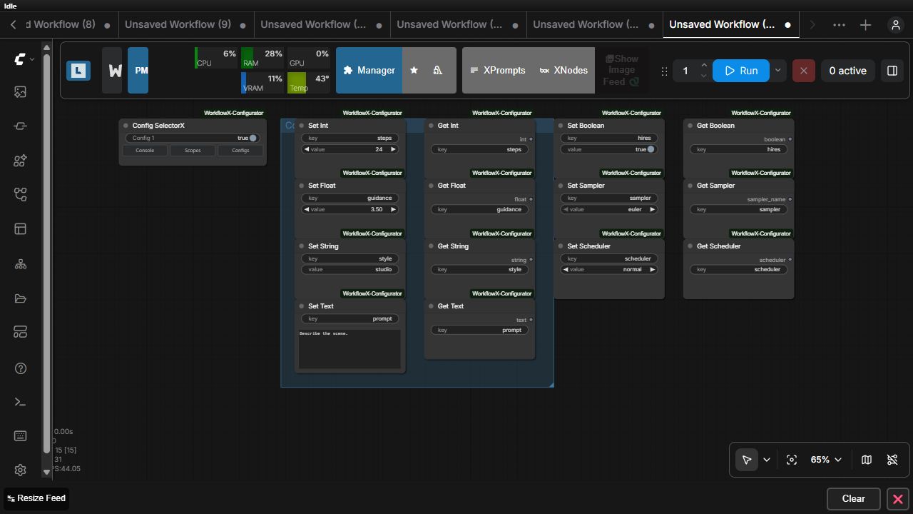 Representative typed Set/Get nodes